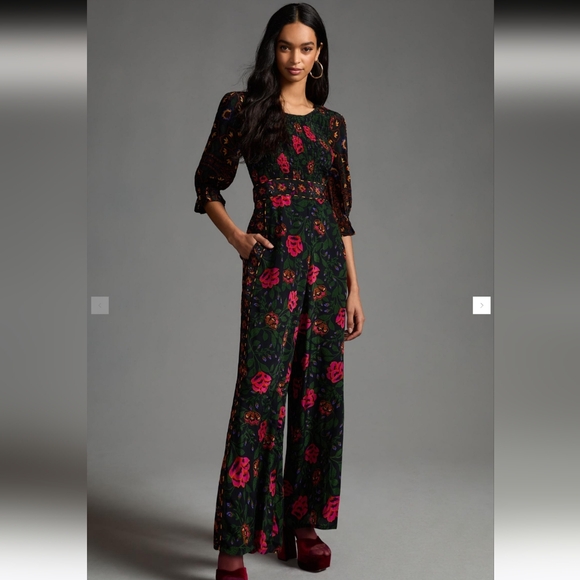 NWOT FARM RIO SMOCKED JUMPSUIT